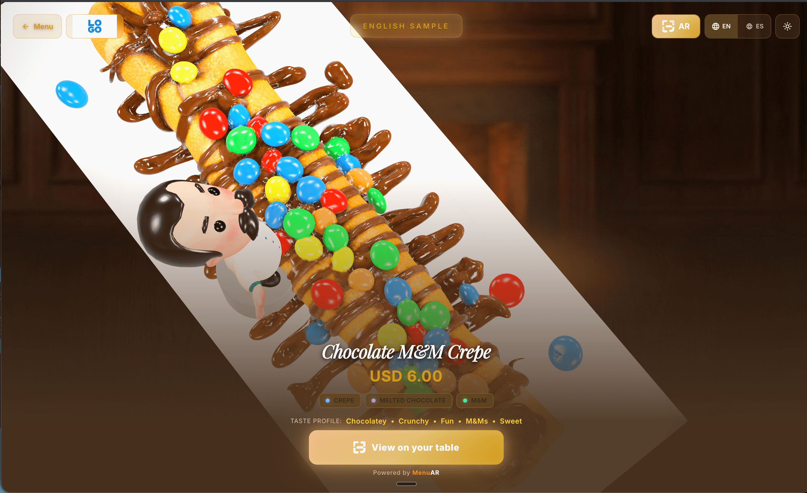 3D/AR Menu SaaS